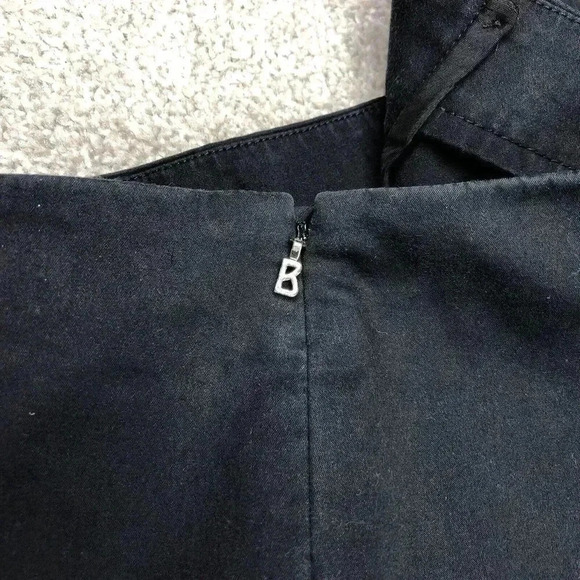 Bogner Pants Black Color Flat Front Logo Zipper High Waist Sz 18 Long - Picture 10 of 11